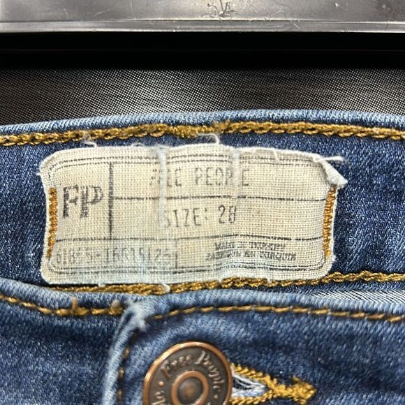 Free People Busted Knee Jeans Skinny 26 - Picture 4 of 7
